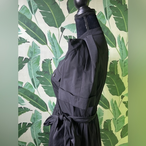 DVF Women’s Black Steeple Wrap Dress Short Sleeve 4 - Picture 5 of 8